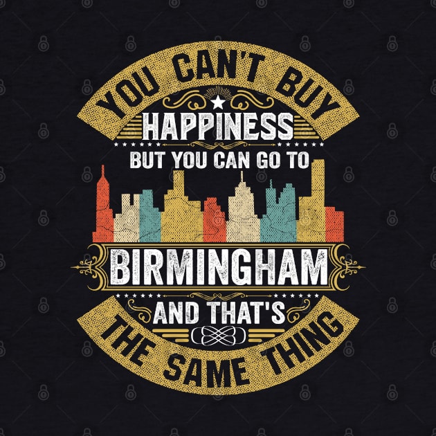 USA City Birmingham City T-Shirt I Love Birmingham Flag Alabama State Home City Birmingham Map Native American USA Flag by BestSellerDesign